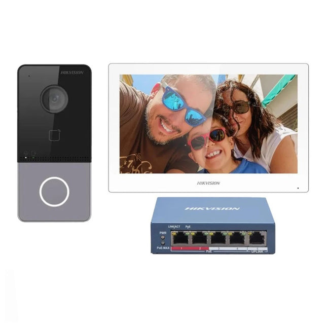 KIT INTERPHONE HIKVISION IP VIDEO 2MP POE IP65 (DS-KIS607-S)