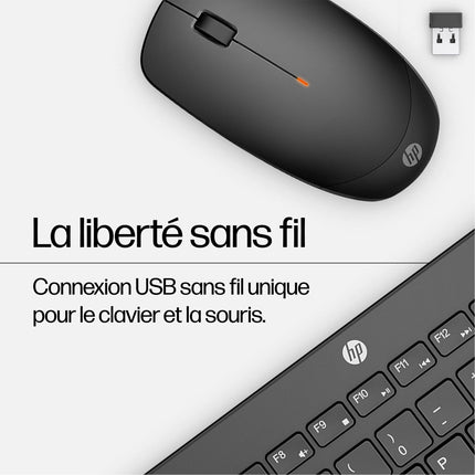 Kit Clavier & Souris sans fil HP 230 Azerty (18H24AA)