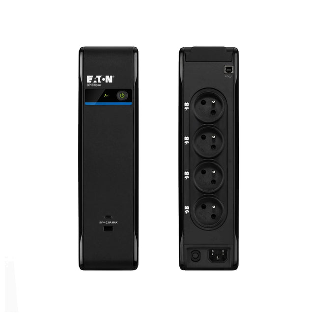 Onduleur Eaton 1700VA 1040W avec port USB, modèle Elipse, protection électrique fiable pour appareils électroniques.