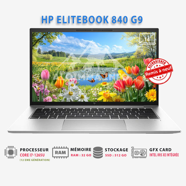 ORDINATEUR PORTABLE HP ELITEBOOK 840 G9 CORE i7-1265U 12ème 32GB 512GB SSD (REMIS à NEUF)