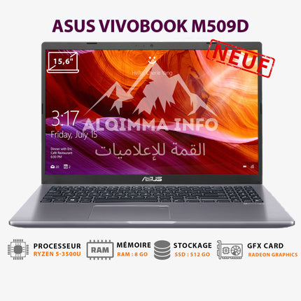 Ordinateur portable ASUS VIVOBOOK M509D RYZEN 5-3500U 8GB 512GB SSD 15.6'' (AM509DR5/SSD)