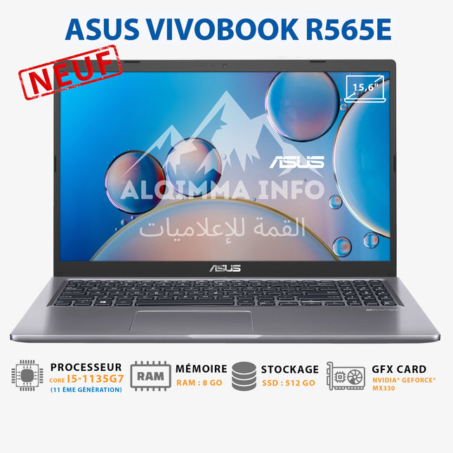 Ordinateur portable ASUS VIVOBOOK R565E I5-1135G7 8GB 512GB SSD 15.6 Pouce (90NB0TZ1-M04420)