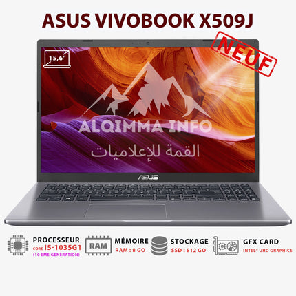 Ordinateur portable ASUS VIVOBOOK X509J I5-1035G1 8GB 512GB SSD 15.6'' (AX509JI5/SSD)