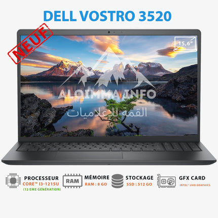 Ordinateur portable DELL VOSTRO 3520 i3-1215U 8GB 512GB SSD 15.6 (VOSTRO3520-I3-8-UBU)