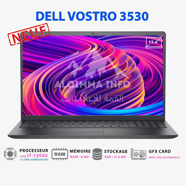 ORDINATEUR PORTABLE DELL VOSTRO 3530 I7-1355U 8GB 512GB SSD 15.6 POUCES FHD FREEDOS