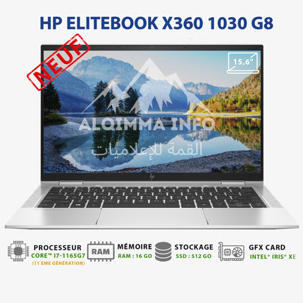 Ordinateur portable HP EliteBook x360 1030 G8 i7-1165G7 16GB 512GB SSD 13.3 tactile (336F9EA)