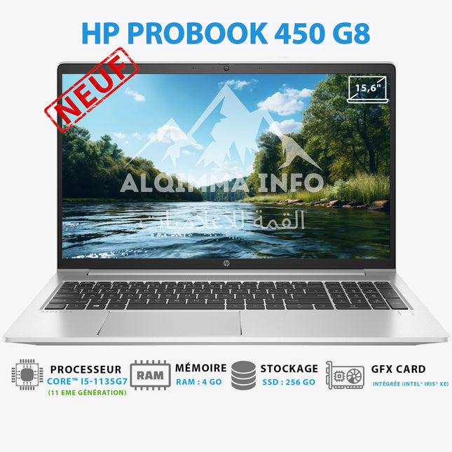 Ordinateur portable HP ProBook 450 G8 i5-1135G7 4GB 256GB SSD 15.6 (32M78EA)