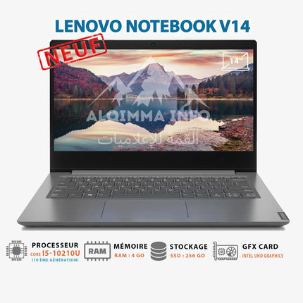 ORDINATEUR PORTABLE LENOVO NOTEBOOK V14-IIL I5-10210U RAM 4GB 256GB SSD FREEDOS
