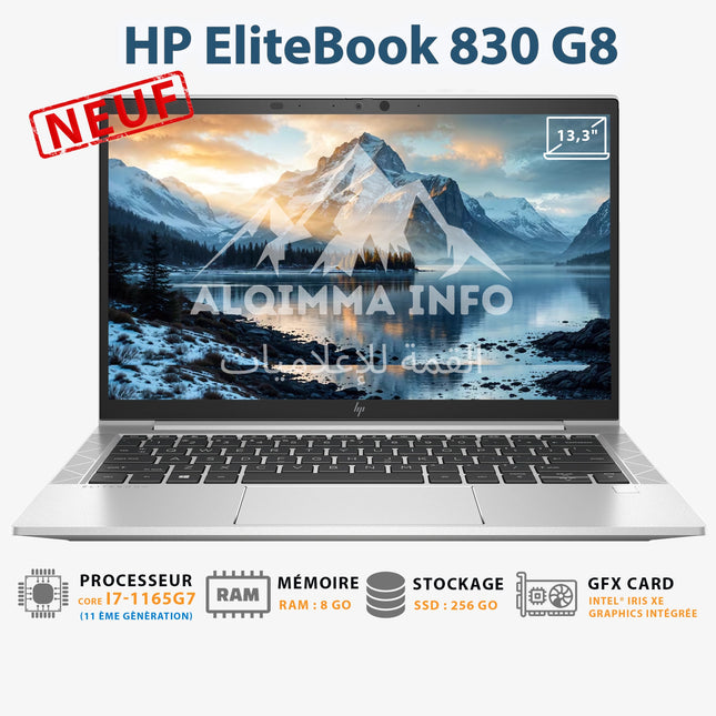 Ordinateur portable HP 830 G8 i7-1165G7 8GB 256GB SSD 13.3 Pouce (336G6EA)