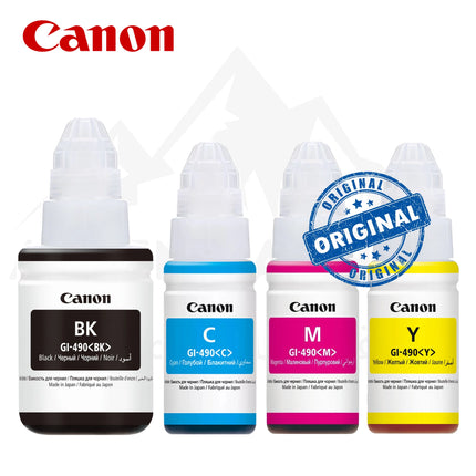 Pack 4 Bouteilles d’Encre Canon GI-490 Originales