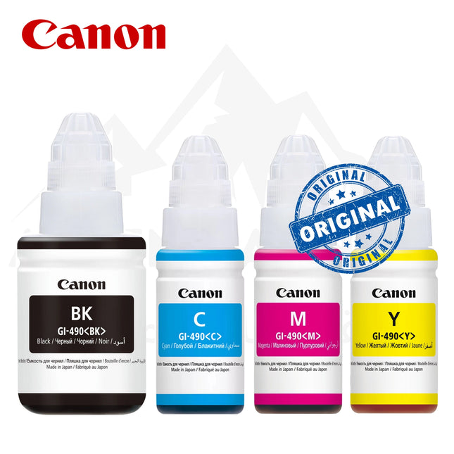 Pack 4 Bouteilles d’Encre Canon GI-490 Originales