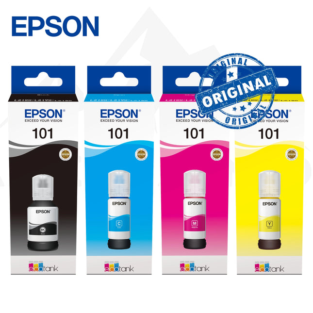 Pack 4 Bouteilles d’Encre Epson 101 Originales