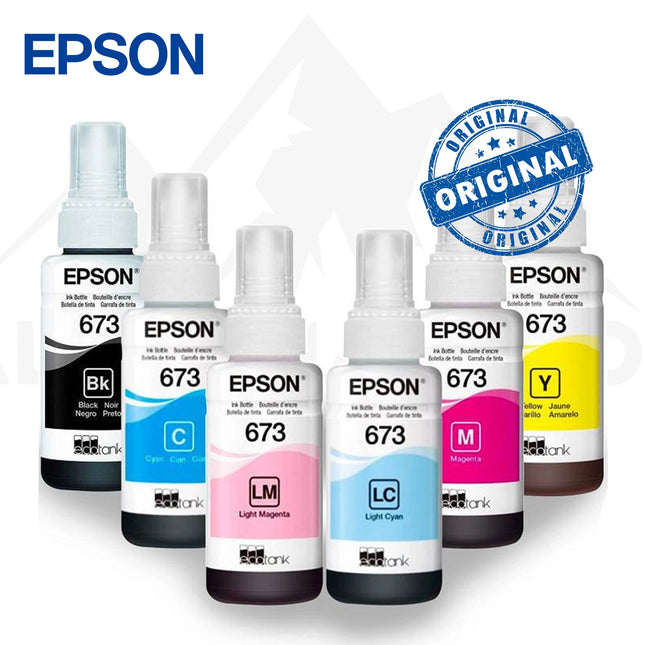 Pack 6 Bouteilles d’encre Epson 673 EcoTank Originales