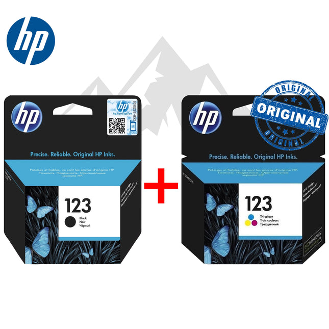 Pack 1 Cartouche Noire 123 + 1 Cartouche Couleur 123 HP Originales
