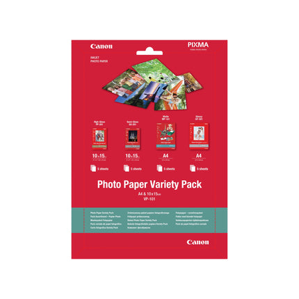 Papier Photo Canon VP-101 4 × 6" (10 × 15 cm) et A4 20 feuilles