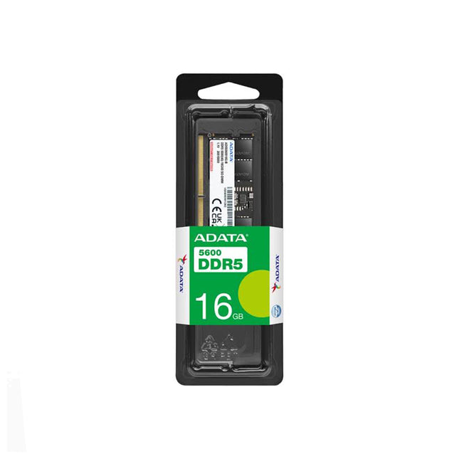 Mémoire RAM DDR5 16GB UDIMM ADATA pour PC de bureau, vitesse 5600 MHz, modèle AD5U560016G-S.