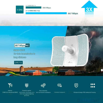 STATION CPE tplink CPE710 OUTDOOR 867 Mbps 5 GHz