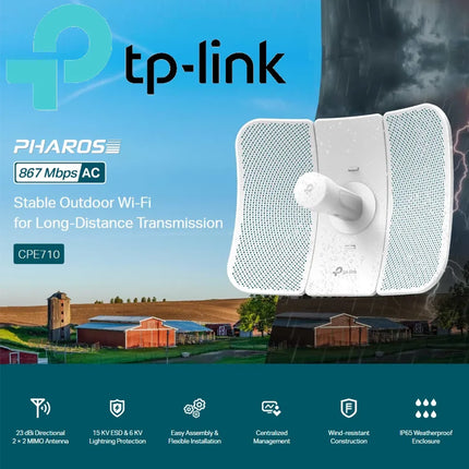 STATION CPE tplink CPE710 OUTDOOR 867 Mbps 5 GHz