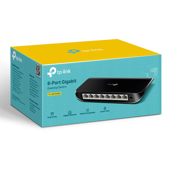 Switch Tplink 8 port gigabit non administrable TL-SG1008D
