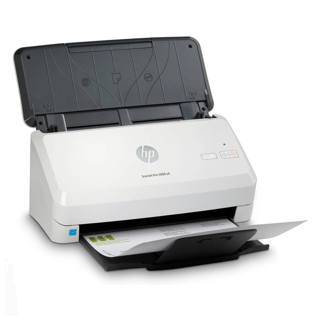 Scanner à défilement HP ScanJet Pro 3000 S4, scanner vertical avec écran tactile et alimentation automatique, noir.