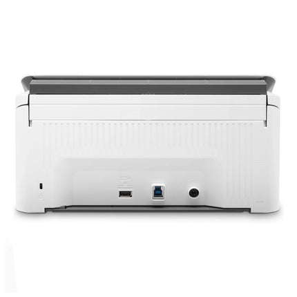 Scanner à défilement HP ScanJet Pro 3000 S4, appareil de numérisation professionnel avec écran intégré et design moderne.