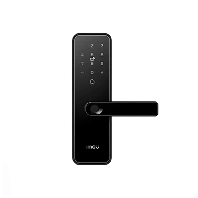 Serrure intelligente WiFi IMOU K1S-W avec clavier numérique et écran tactile pour sécurité à domicile.