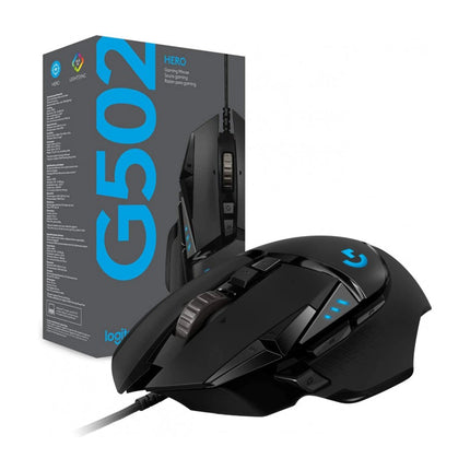 Souris filaire Logitech Gaming G502 USB-HERO Noir (910-005471)