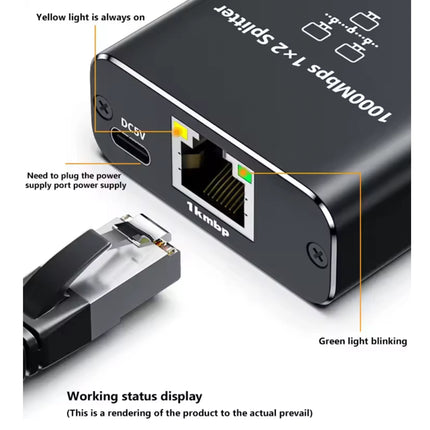 Splitter Réseau RJ45 1x2 – 1000 Mbps