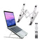 Support pour ordinateur portable en aluminium, repliable et réglable, compatible avec PC et tablette, accessoire pratique et léger.