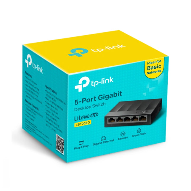Switch TPLink 5 Ports Gigabit Ethernet Bureau Plug & Play (LS1005G)