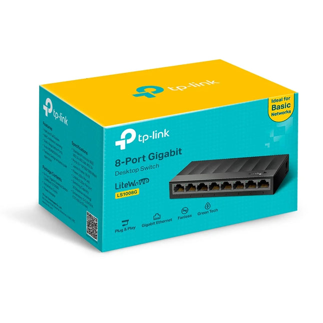 Switch TPLink 8 Ports Gigabit Ethernet Bureau Plug & Play (LS1008G)