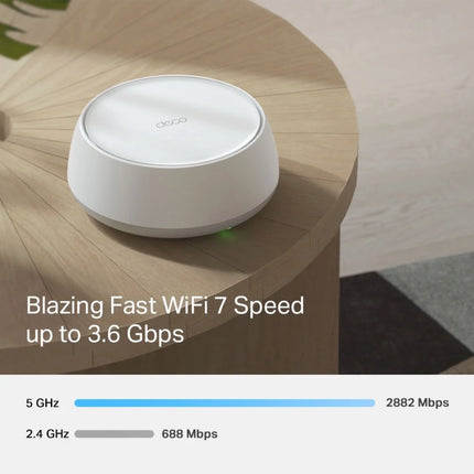 Système WiFi 7 Mesh TP-Link Deco BE-22 BE3600 en pack de 3, routeurs sans fil pour connexion Internet stable et rapide.