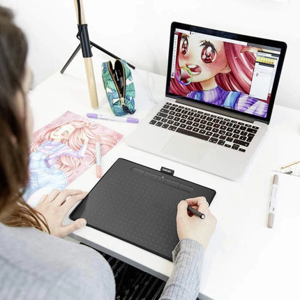 TABLETTE GRAPHIQUE WACOM INTUOS PETITE USB & BLUETOOTH (CTL-4100K-S)