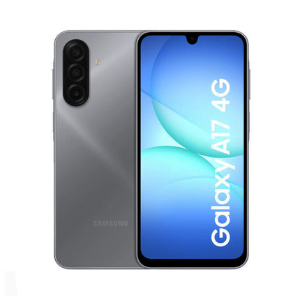 Téléphone portable Samsung Galaxy A17 gris, 4 Go RAM, 128 Go, 4G Dual SIM, écran 6,7 pouces