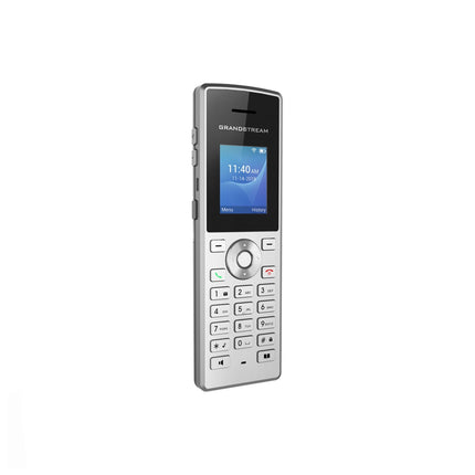 Téléphone fixe sans fil Grandstream WP810 avec écran, compatible Wi-Fi, 2 lignes et 2 comptes SIP, design moderne.