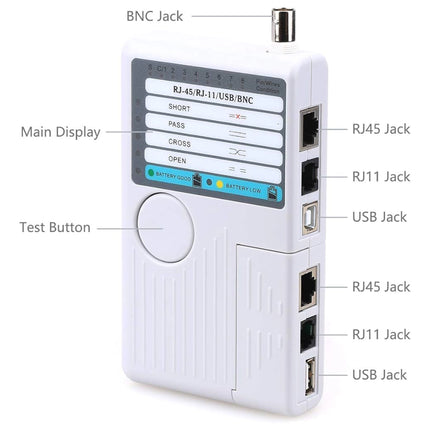 Testeur câble YW-3468 POUR câble réseau, usb et coaxial