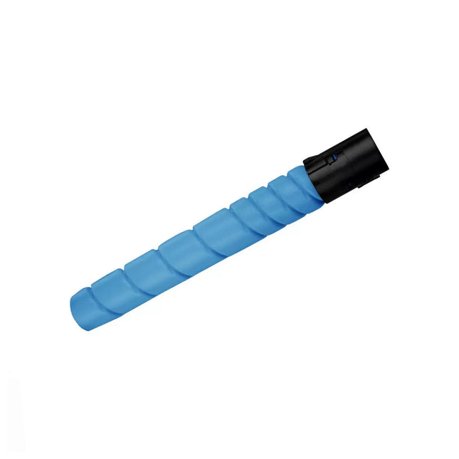 Cartouche de toner adaptable Konica Minolta TN328 cyan pour imprimante, vue de la cartouche de toner compatible.