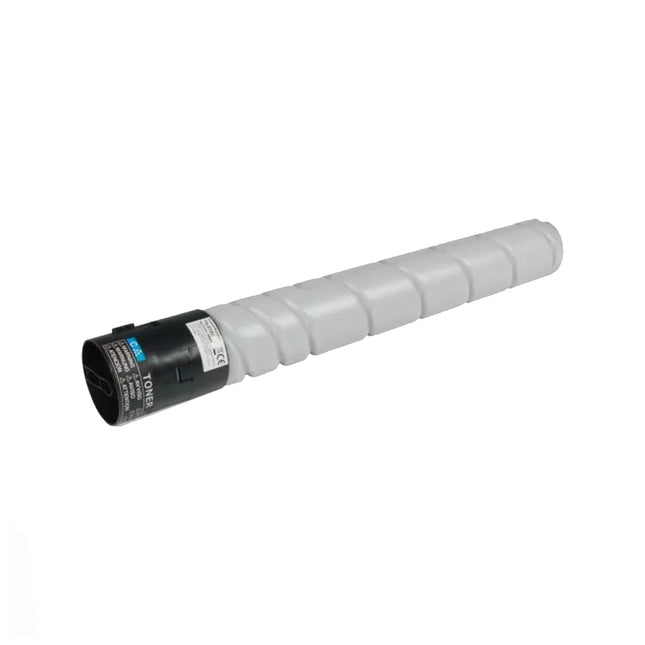 Cartouche toner adaptable Konica Minolta TN512 noire pour imprimante, avec emballage et étiquette visible.