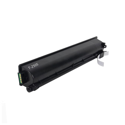 Toner adaptable noir Toshiba T2505 pour imprimante, image montrant le cartouche de toner compatible en noir.
