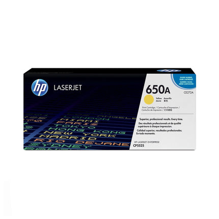 TONER ORIGINAL HP 650A JAUNE (CE272A)