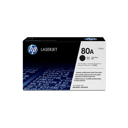 TONER ORIGINAL HP 80A NOIR LASERJET (CF280A)