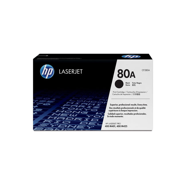 TONER ORIGINAL HP 80A NOIR LASERJET (CF280A)