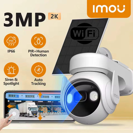 Caméra IMOU WIFI sur Batterie avec Panneau Solaire 3W – 2K 3MP (KIT/IPC-K9EP-3T0WE -EU/FSP12/TYPEC)