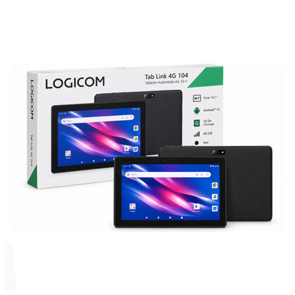 Tablette Logicom Link 4G 104 Écran 10.1" Android 13 32 Go 4G LTE Noir