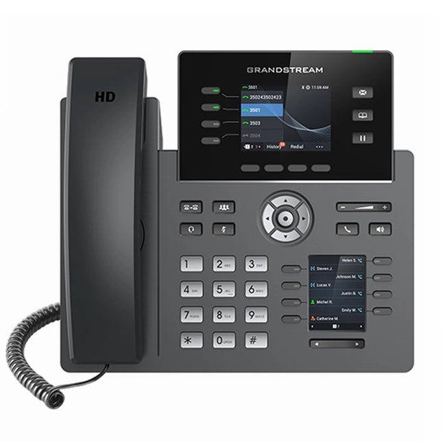Téléphone Fixe IP Grandstream – Écran double couleur, 40 touches MPK, HD Audio, PoE, Wi‑Fi & Bluetooth – GRP2614