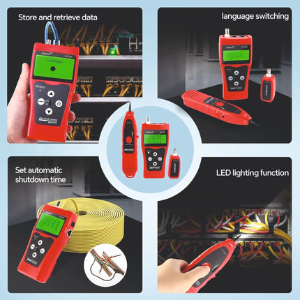 Testeur De Cable Traceur De Ligne NF-308S Pour RJ45,RJ11,BNC Avec Écran LCD