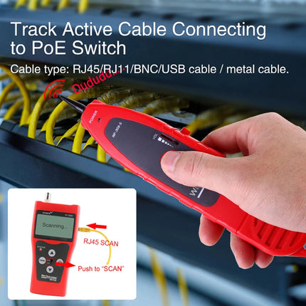 Testeur De Cable Traceur De Ligne NF-308S Pour RJ45,RJ11,BNC Avec Écran LCD