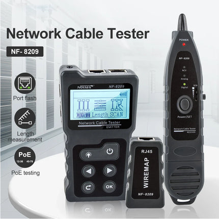 Testeur de Câbles Réseau NF-8209 RJ45 NOYAFA Traqueur De Cable POE Réseau Verification de fil