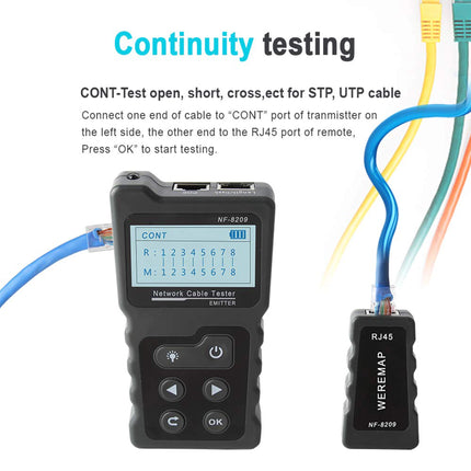 Testeur de Câbles Réseau NF-8209 RJ45 NOYAFA Traqueur De Cable POE Réseau Verification de fil