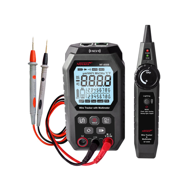 Testeur de Câbles Réseau & Multimètre 2-en-1 Wire Tracker NF-8509 Noyafa RJ45